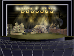 009 Animal Farm stage design rendering by Jeff McLaughlin