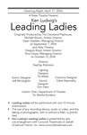 002 Leading Ladies playbill by Arkansas State University - Jonesboro