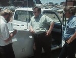 Preston Monroe Interviews Men on Portable Typewriter by KAIT-TV